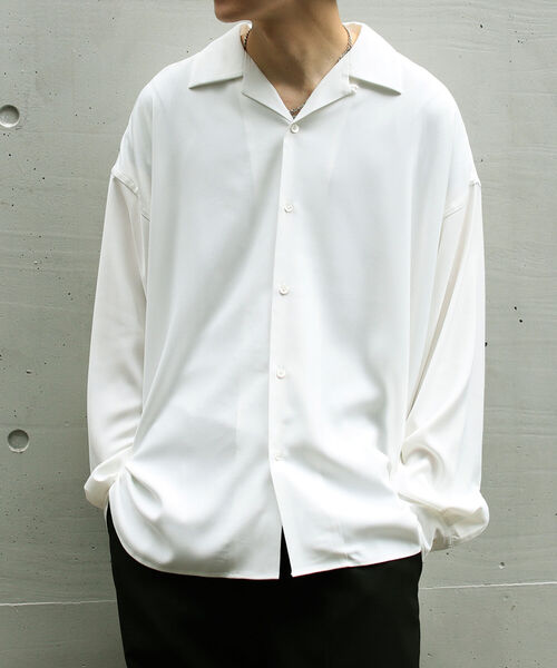 BeAMS DOT(ビームスドット)の「BeAMS DOT / プレーン オープンカラーシャツ(シャツ/ブラウス・メンズ・ホワイト/ベージュ・MEDIUM/LARGE)」の13枚目の写真