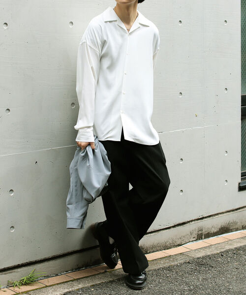 BeAMS DOT(ビームスドット)の「BeAMS DOT / プレーン オープンカラーシャツ(シャツ/ブラウス・メンズ・ホワイト/ベージュ・MEDIUM/LARGE)」の14枚目の写真