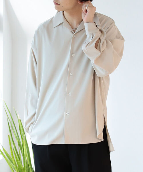 BeAMS DOT(ビームスドット)の「BeAMS DOT / プレーン オープンカラーシャツ(シャツ/ブラウス・メンズ・ホワイト/ベージュ・MEDIUM/LARGE)」の19枚目の写真