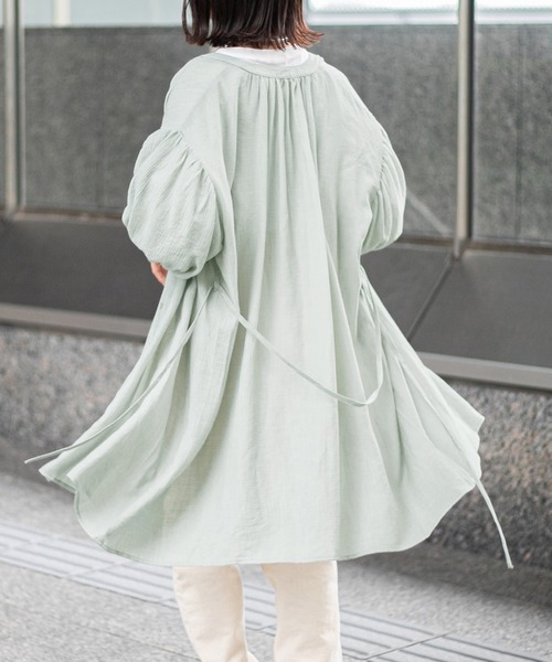 PairPair（ペアペア）の「シアーチュニックシャツ（シャツ/ブラウス・レディース・オフホワイト/ライトグリーン・FREE）」の20枚目の写真