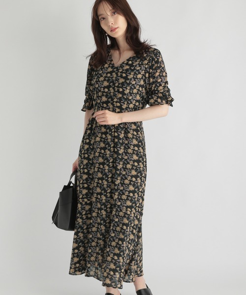 Andemiu(アンデミュウ)の「ヴィンテージフラワーワンピース216846(ワンピース・レディース・ブラック/オフホワイト・FREE)」の8枚目の写真