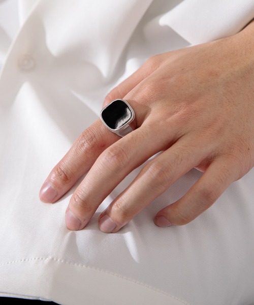 Adoon plain（アドーンプレーン）の「【Adoon plain】Silver925 スクエアリング（リング・メンズ・ライトグレー・FREE）」の7枚目の写真