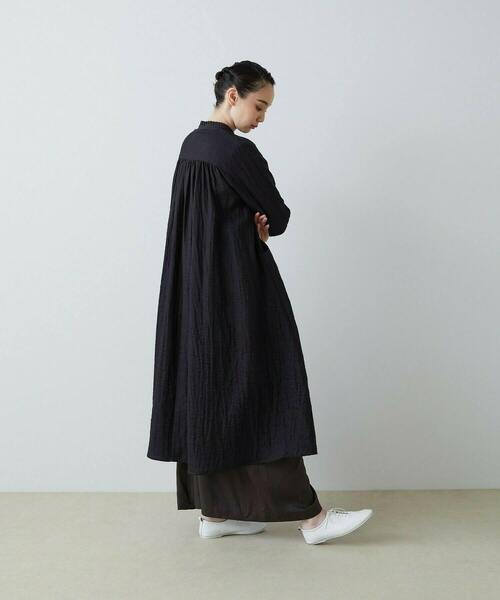 conges payes ADIEU TRISTESSE（コンジェ ペイエ アデュートリステス）の「ガーゼフレアーワンピース（ワンピース・レディース・ブラック/ベージュ系その他・38）」の11枚目の写真