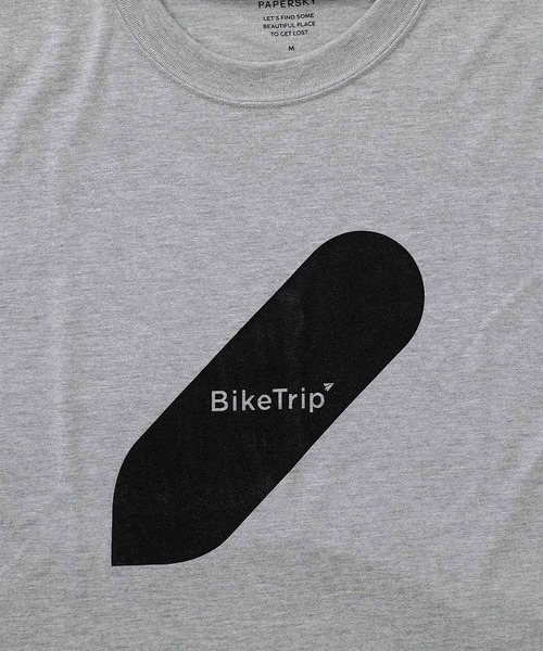 PAPERSKY（ペーパースカイ）の「PAPERSKY ペーパースカイ Bike Trip T バイクトリップ Tシャツ（Tシャツ/カットソー・メンズ・グレー・S/M/L）」の3枚目の写真