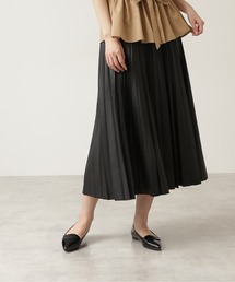 NATURAL BEAUTY BASIC | フェイクレザープリーツスカート(スカート)