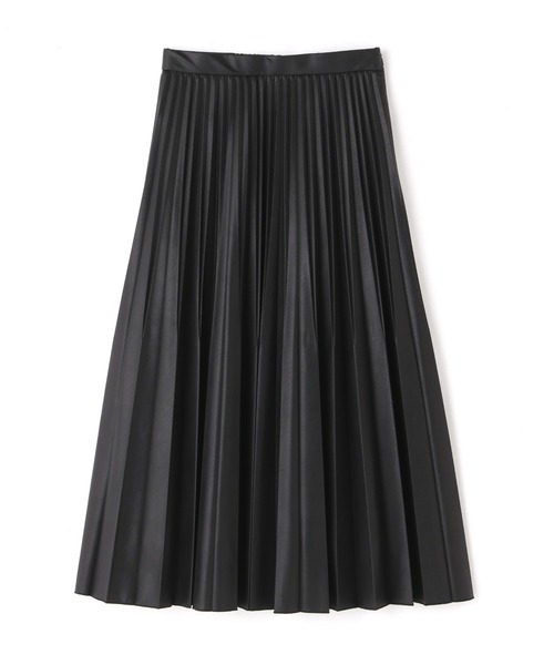 NATURAL BEAUTY BASIC（ナチュラルビューティーベーシック）の「フェイクレザープリーツスカート（スカート・レディース・ブラック/キャメル/ベージュ系その他2・MEDIUM/SMALL）」の14枚目の写真