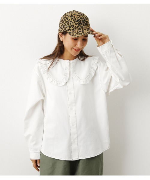 RODEO CROWNS WIDE BOWL（ロデオクラウンズワイドボウル）の「ﾋﾞｯｸﾞｶﾗｰﾌﾞﾗｳｽ（シャツ/ブラウス・レディース・オフホワイト/ブルー/イエロー系その他・FREE）」の2枚目の写真