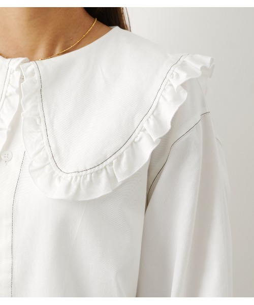 RODEO CROWNS WIDE BOWL（ロデオクラウンズワイドボウル）の「ﾋﾞｯｸﾞｶﾗｰﾌﾞﾗｳｽ（シャツ/ブラウス・レディース・オフホワイト/ブルー/イエロー系その他・FREE）」の10枚目の写真