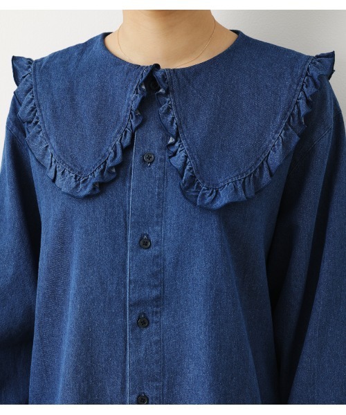 RODEO CROWNS WIDE BOWL（ロデオクラウンズワイドボウル）の「ﾋﾞｯｸﾞｶﾗｰﾌﾞﾗｳｽ（シャツ/ブラウス・レディース・オフホワイト/ブルー/イエロー系その他・FREE）」の20枚目の写真