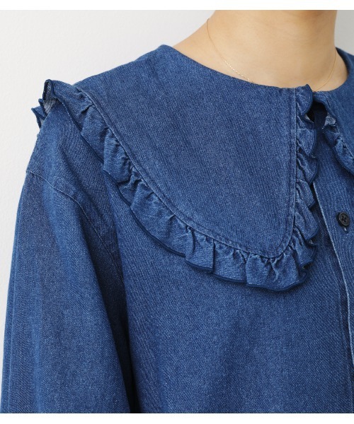 RODEO CROWNS WIDE BOWL（ロデオクラウンズワイドボウル）の「ﾋﾞｯｸﾞｶﾗｰﾌﾞﾗｳｽ（シャツ/ブラウス・レディース・オフホワイト/ブルー/イエロー系その他・FREE）」の11枚目の写真