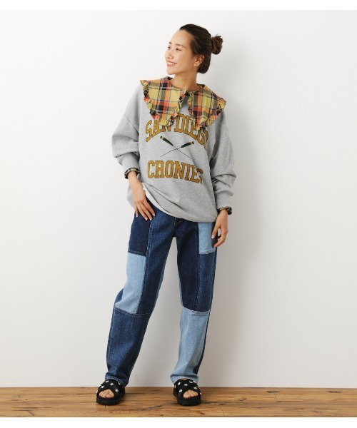 RODEO CROWNS WIDE BOWL（ロデオクラウンズワイドボウル）の「ﾋﾞｯｸﾞｶﾗｰﾌﾞﾗｳｽ（シャツ/ブラウス・レディース・オフホワイト/ブルー/イエロー系その他・FREE）」の6枚目の写真