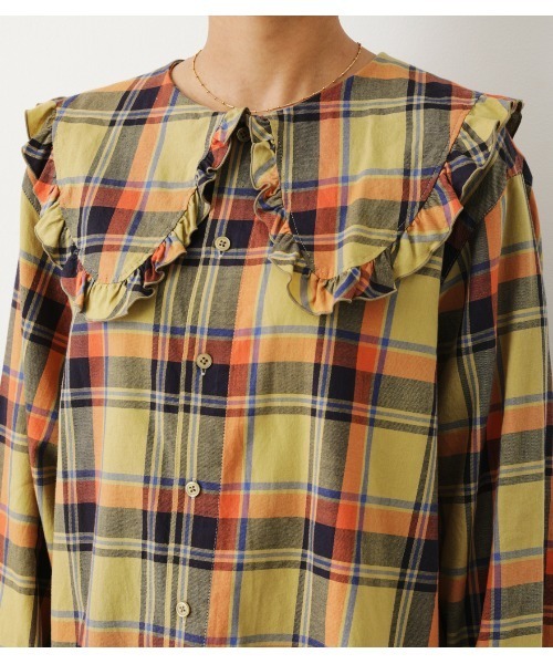 RODEO CROWNS WIDE BOWL（ロデオクラウンズワイドボウル）の「ﾋﾞｯｸﾞｶﾗｰﾌﾞﾗｳｽ（シャツ/ブラウス・レディース・オフホワイト/ブルー/イエロー系その他・FREE）」の21枚目の写真