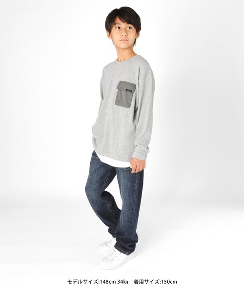 GLAZOS（グラソス）の「[ストレート]ヴィンテージ加工デニムパンツ（デニムパンツ・キッズ・インディゴブルー/ブルー・130cm/140cm/150cm/160cm/170cm）」の11枚目の写真