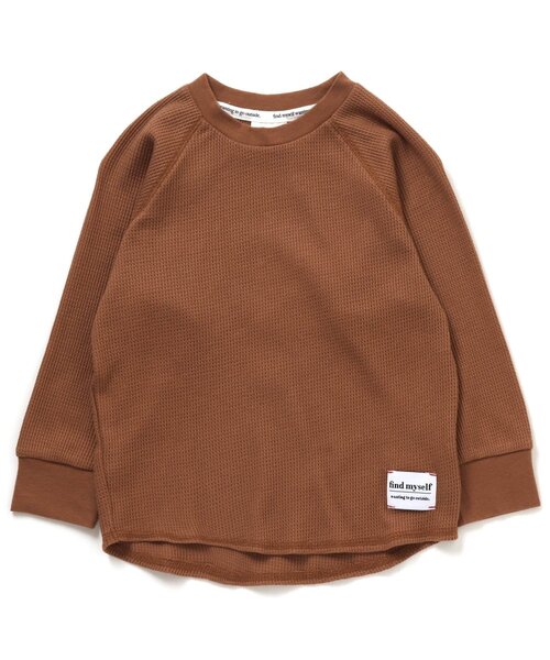 BREEZE（ブリーズ）の「サーマルTシャツ（Tシャツ/カットソー・キッズ・キャメル/アイボリー/ピンク/ブラック/カーキ/ダークブルー・110/80/90/130/150/100/120/140）」の6枚目の写真