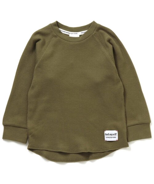 BREEZE（ブリーズ）の「サーマルTシャツ（Tシャツ/カットソー・キッズ・キャメル/アイボリー/ピンク/ブラック/カーキ/ダークブルー・110/80/90/130/150/100/120/140）」の4枚目の写真