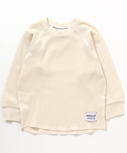 BREEZE（ブリーズ）の「サーマルTシャツ（Tシャツ/カットソー・キッズ・キャメル/アイボリー/ピンク/ブラック/カーキ/ダークブルー・110/80/90/130/150/100/120/140）」の2枚目の写真