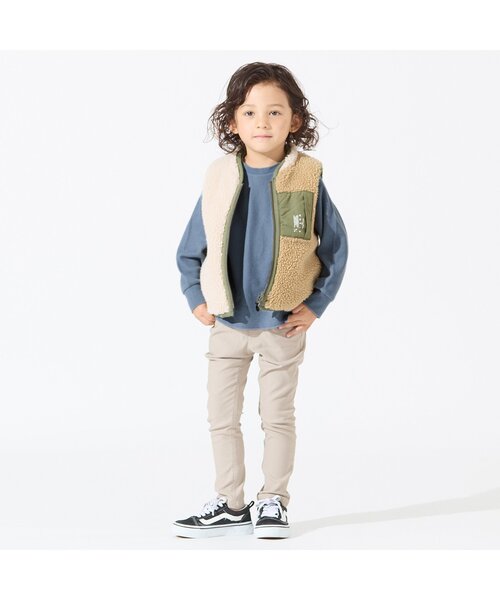 BREEZE（ブリーズ）の「サーマルTシャツ（Tシャツ/カットソー・キッズ・キャメル/アイボリー/ピンク/ブラック/カーキ/ダークブルー・110/80/90/130/150/100/120/140）」の10枚目の写真