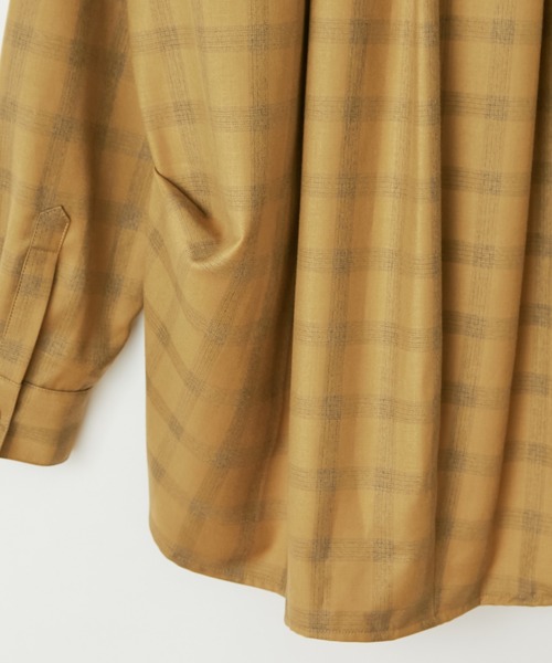 CIAOPANIC（チャオパニック）の「■カスレチェックシャツジャケット/セットアップ着用可（セットアップ・レディース・ブラウン/イエロー・FREE）」の12枚目の写真