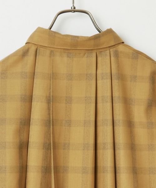 CIAOPANIC（チャオパニック）の「■カスレチェックシャツジャケット/セットアップ着用可（セットアップ・レディース・ブラウン/イエロー・FREE）」の4枚目の写真