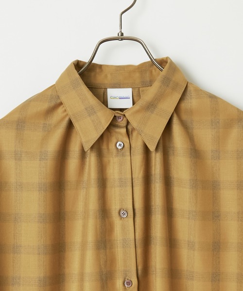 CIAOPANIC（チャオパニック）の「■カスレチェックシャツジャケット/セットアップ着用可（セットアップ・レディース・ブラウン/イエロー・FREE）」の18枚目の写真