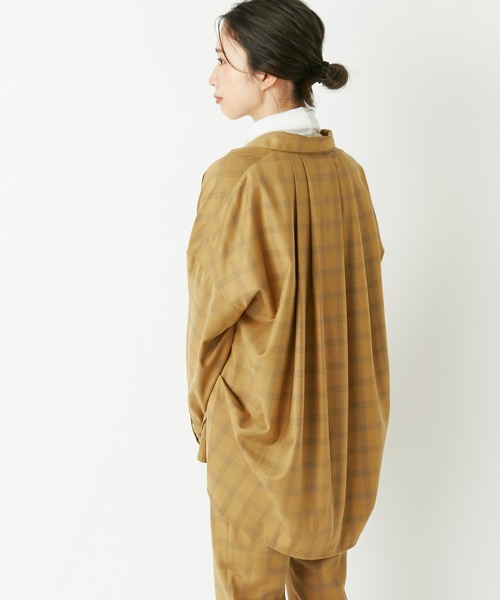 CIAOPANIC（チャオパニック）の「■カスレチェックシャツジャケット/セットアップ着用可（セットアップ・レディース・ブラウン/イエロー・FREE）」の14枚目の写真