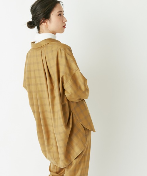 CIAOPANIC（チャオパニック）の「■カスレチェックシャツジャケット/セットアップ着用可（セットアップ・レディース・ブラウン/イエロー・FREE）」の20枚目の写真