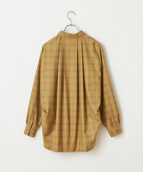 CIAOPANIC（チャオパニック）の「■カスレチェックシャツジャケット/セットアップ着用可（セットアップ・レディース・ブラウン/イエロー・FREE）」の10枚目の写真