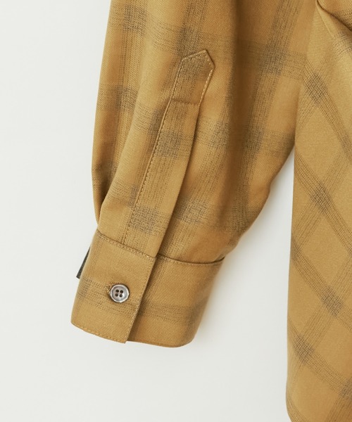 CIAOPANIC（チャオパニック）の「■カスレチェックシャツジャケット/セットアップ着用可（セットアップ・レディース・ブラウン/イエロー・FREE）」の15枚目の写真