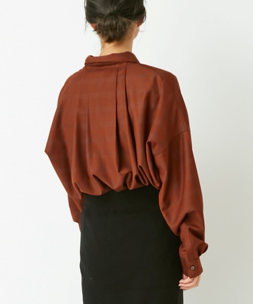 CIAOPANIC（チャオパニック）の「■カスレチェックシャツジャケット/セットアップ着用可（セットアップ・レディース・ブラウン/イエロー・FREE）」の8枚目の写真