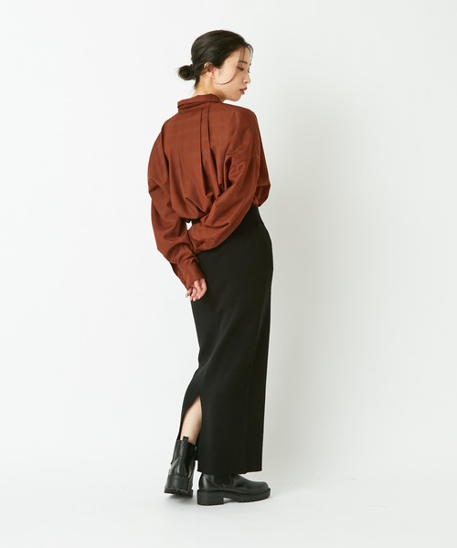 CIAOPANIC（チャオパニック）の「■カスレチェックシャツジャケット/セットアップ着用可（セットアップ・レディース・ブラウン/イエロー・FREE）」の13枚目の写真