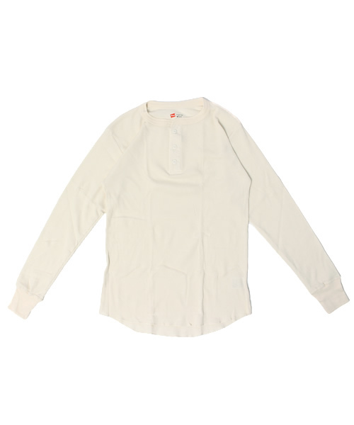 HANES（ヘインズ）の「メンズ ヘインズ ヘンリーネック サーマル Hanes L/S Thermal 14-152H（その他アンダーウェア/インナー・メンズ・ブラック/グレー/ホワイト・LARGE/MEDIUM）」の2枚目の写真