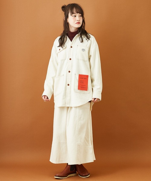 CUBE SUGAR（キューブシュガー）の「ウォームツイル サイドポケット スカート（スカート・レディース・ナチュラル/ダークパープル/カーキ/ブラウン・M）」の20枚目の写真