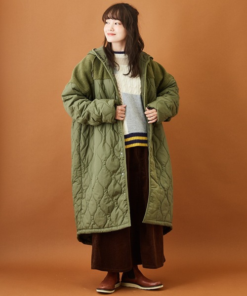 CUBE SUGAR（キューブシュガー）の「ウォームツイル サイドポケット スカート（スカート・レディース・ナチュラル/ダークパープル/カーキ/ブラウン・M）」の7枚目の写真