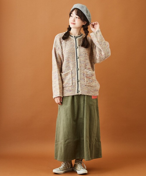 CUBE SUGAR（キューブシュガー）の「ウォームツイル サイドポケット スカート（スカート・レディース・ナチュラル/ダークパープル/カーキ/ブラウン・M）」の12枚目の写真