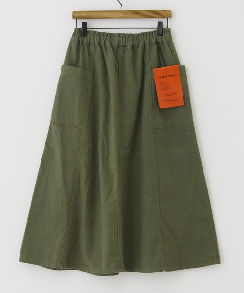 CUBE SUGAR（キューブシュガー）の「ウォームツイル サイドポケット スカート（スカート・レディース・ナチュラル/ダークパープル/カーキ/ブラウン・M）」の19枚目の写真