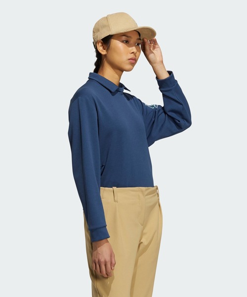 adidas(アディダス)の「クルーネックスキッパー 長袖ストレッチシャツ【adidas Golf/アディダスゴルフ】(ポロシャツ・レディース・ネイビー/ホワイト・LARGE/X-LARGE/SMALL/MEDIUM/XX-LARGE)」の7枚目の写真