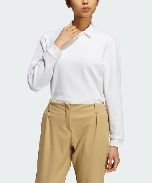 adidas(アディダス)の「クルーネックスキッパー 長袖ストレッチシャツ【adidas Golf/アディダスゴルフ】(ポロシャツ・レディース・ネイビー/ホワイト・LARGE/X-LARGE/SMALL/MEDIUM/XX-LARGE)」の6枚目の写真