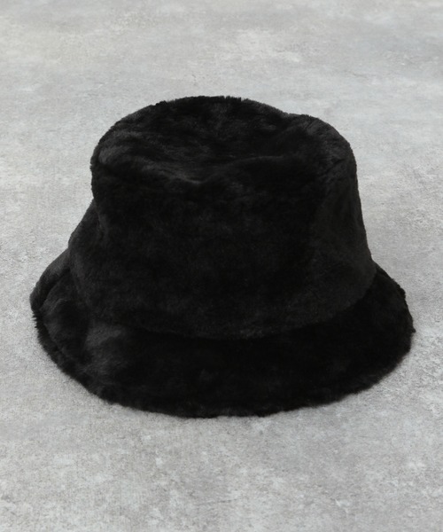 Heather（ヘザー）の「フェイクファーハット　237185（ハット・レディース・ブラック/ベージュ系・ONE SIZE）」の6枚目の写真