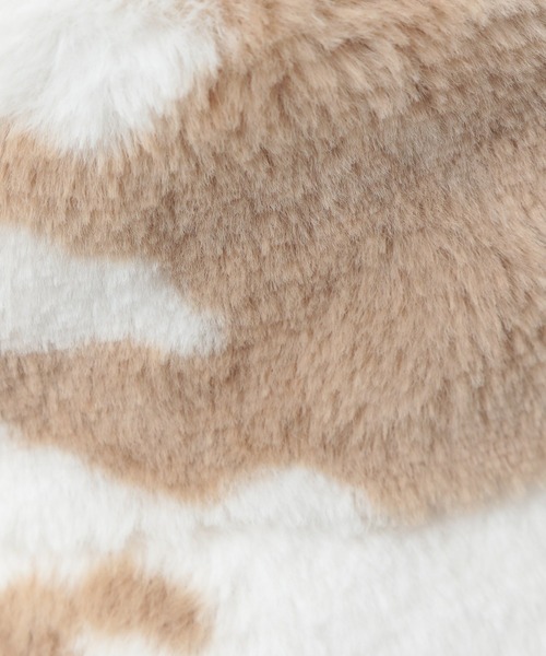 Heather（ヘザー）の「フェイクファーハット　237185（ハット・レディース・ブラック/ベージュ系・ONE SIZE）」の4枚目の写真