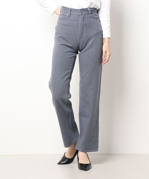 one way(ワンウェイ)の「【oneway Jeans】加工ありツイルストレートパンツ(その他パンツ・レディース・ライトブルー/ブラック・S/M)」の2枚目の写真