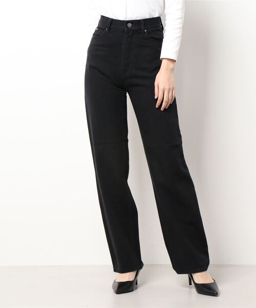 one way(ワンウェイ)の「【oneway Jeans】加工ありツイルストレートパンツ(その他パンツ・レディース・ライトブルー/ブラック・S/M)」の1枚目の写真