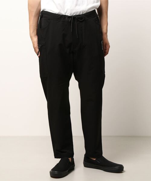 ブラックカーゴパンツ 多ポケット セール】2重織り4WAYナイロン多ポケットパンツ（カーゴパンツ
