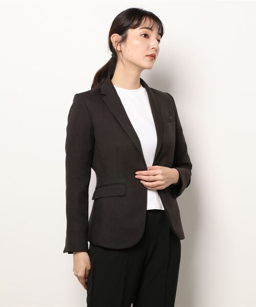 m.f.editorial(エムエフエディトリアル)の「アレキサンダージュリアンレディース/ALEXANDER JULIAN:Women シャークスキン セットアップ 1ボタンテーラージャケット(セットアップパンツ・スカートございます)(スーツジャケット・レディース・ダークウッド・X-LARGE/MEDIUM/LARGE/S)」の17枚目の写真