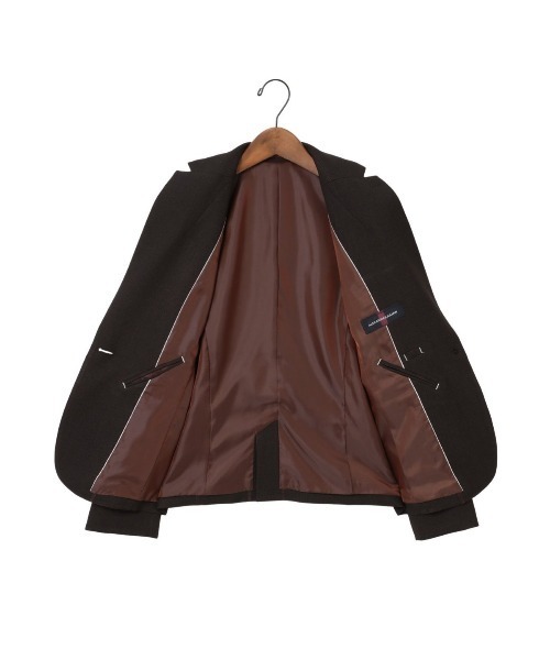 m.f.editorial(エムエフエディトリアル)の「アレキサンダージュリアンレディース/ALEXANDER JULIAN:Women シャークスキン セットアップ 1ボタンテーラージャケット(セットアップパンツ・スカートございます)(スーツジャケット・レディース・ダークウッド・X-LARGE/MEDIUM/LARGE/S)」の16枚目の写真