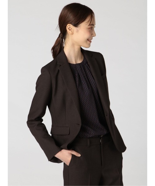 m.f.editorial(エムエフエディトリアル)の「アレキサンダージュリアンレディース/ALEXANDER JULIAN:Women シャークスキン セットアップ 1ボタンテーラージャケット(セットアップパンツ・スカートございます)(スーツジャケット・レディース・ダークウッド・X-LARGE/MEDIUM/LARGE/S)」の10枚目の写真