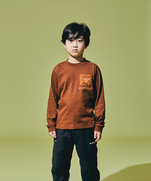 瞬足（シュンソク）の「瞬足/キッズ/アームスウィングロングスリーブTシャツ/SSA1060（Tシャツ/カットソー・キッズ・ホワイト/ブラック/ブラウン/イエロー・S/M/L/XL）」の3枚目の写真