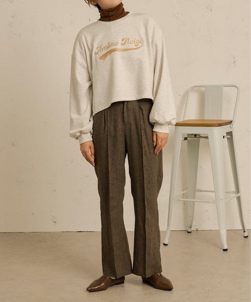 Ambre Neige(アンブルネージュ)の「センターシームツイードパンツ/【WEB/EC限定商品】(スラックス・レディース・ダークブラウン/ライトブラウン・FREE)」の11枚目の写真