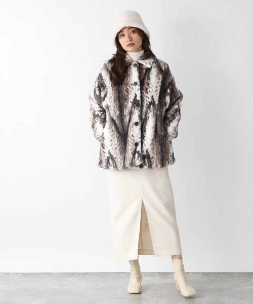 JEANASIS（ジーナシス）の「カルゼディープスリットスカート/260478（スカート・レディース・ブラック/パープル/オフホワイト・FREE）」の16枚目の写真