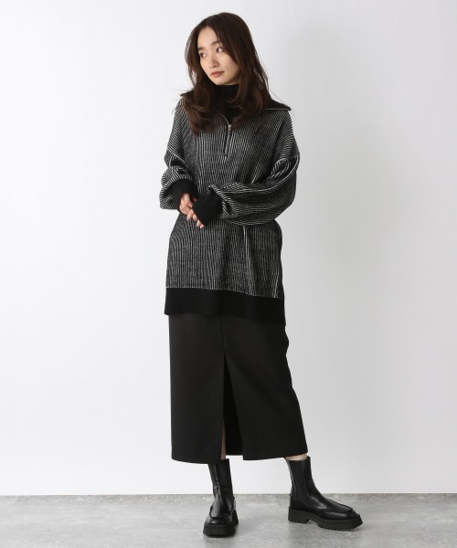 JEANASIS（ジーナシス）の「カルゼディープスリットスカート/260478（スカート・レディース・ブラック/パープル/オフホワイト・FREE）」の14枚目の写真