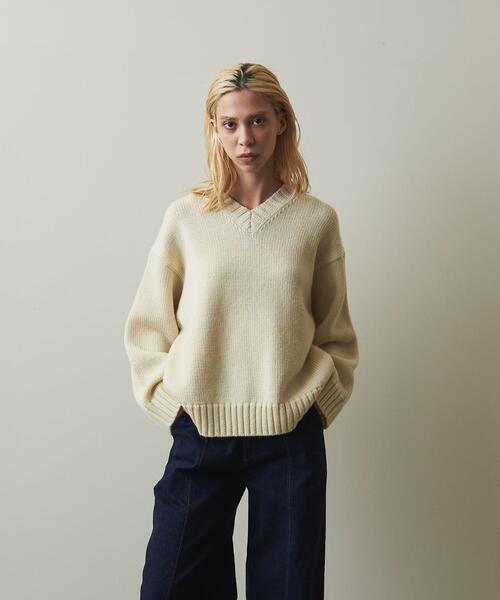 【週末まで限定価格】steven alan WOOL KNIT Steven Alan（スティーブンアラン）の「＜Steven Alan＞WOOL V-NECK